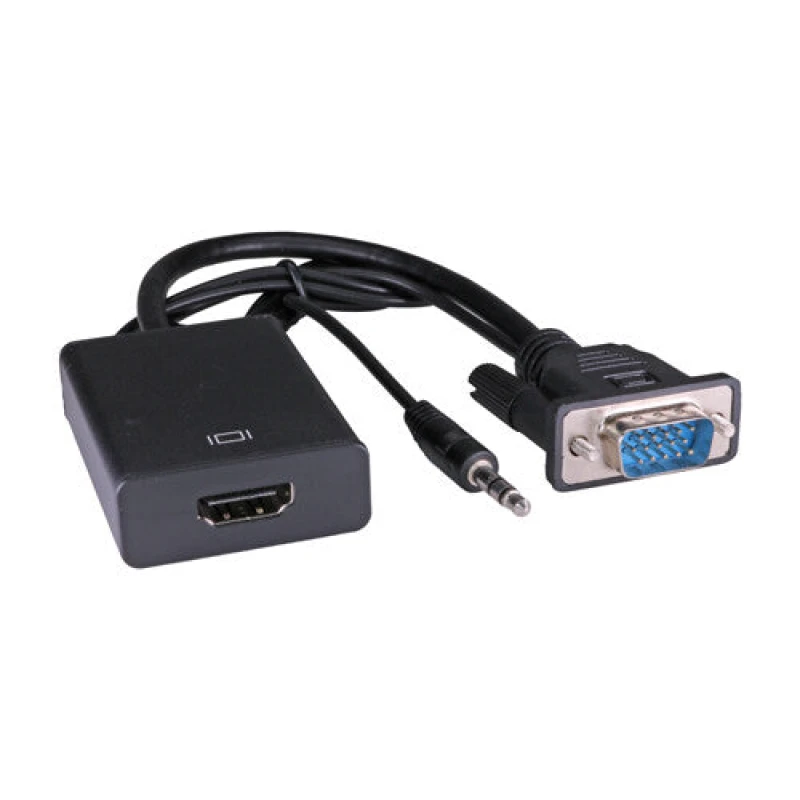 Image of Cablenet Cablenet 1080p 60Hz SVGA 3.5mm Audio - HDMI Female Black Converter 24-0110