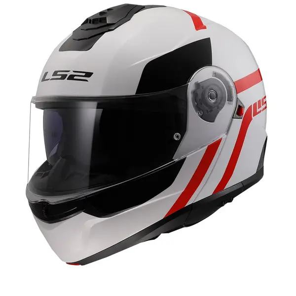 Image of LS2 FF908 STROBE II AUTOX White Red-06 Modular Helmet Size M