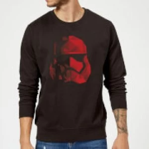 Image of Star Wars Jedi Cubist Trooper Helmet Black Sweatshirt - Black - 5XL