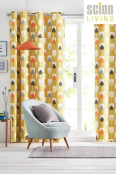 Image of Scion Sula Eyelet Curtains Yellow