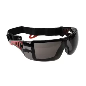 Image of Portwest Tech Look Plus Safety Goggles Red Smoke