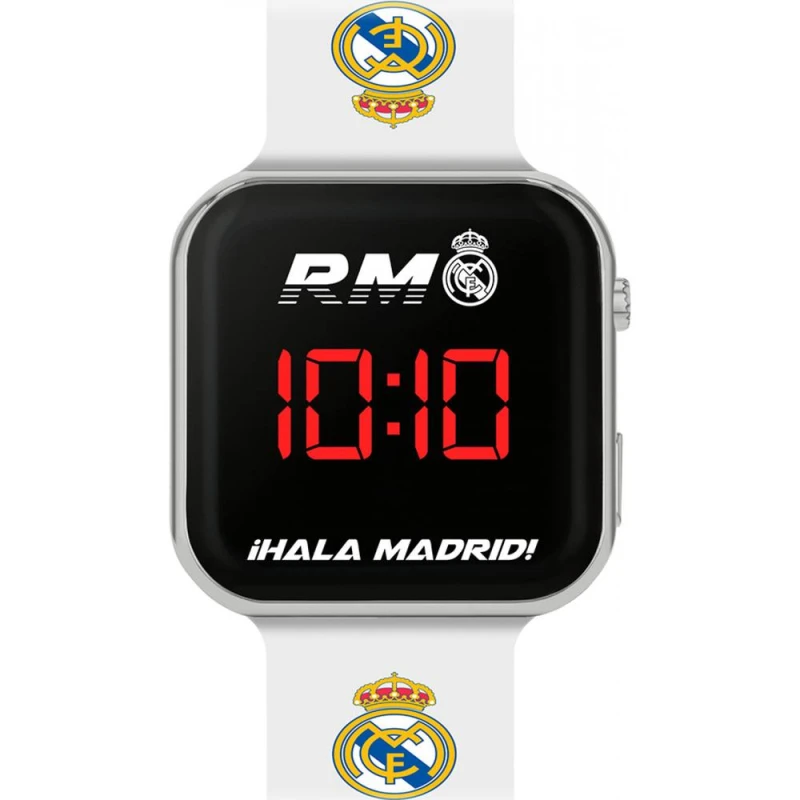 Image of OFFICIAL REAL MADRID FC PRINTED STRAP LED WATCH