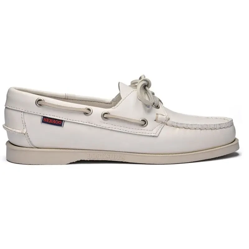 Image of Sebago Womens boat shoes Sebago Portland Blanc Female 38