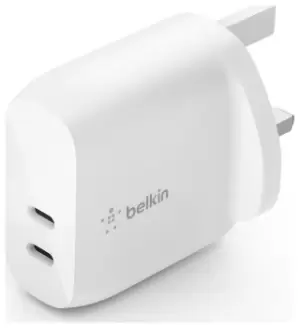 Image of Belkin 60W USB-C Dual Port Wall Charger - White