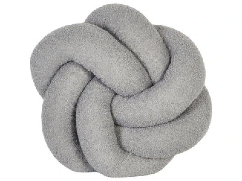 Image of Beliani Throw Cushion Angelonia Boucle 45 X 45cm Grey Solid