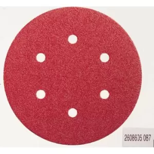 Image of Bosch Red Wood Sanding Disc 150mm 150mm 240g Pack of 5