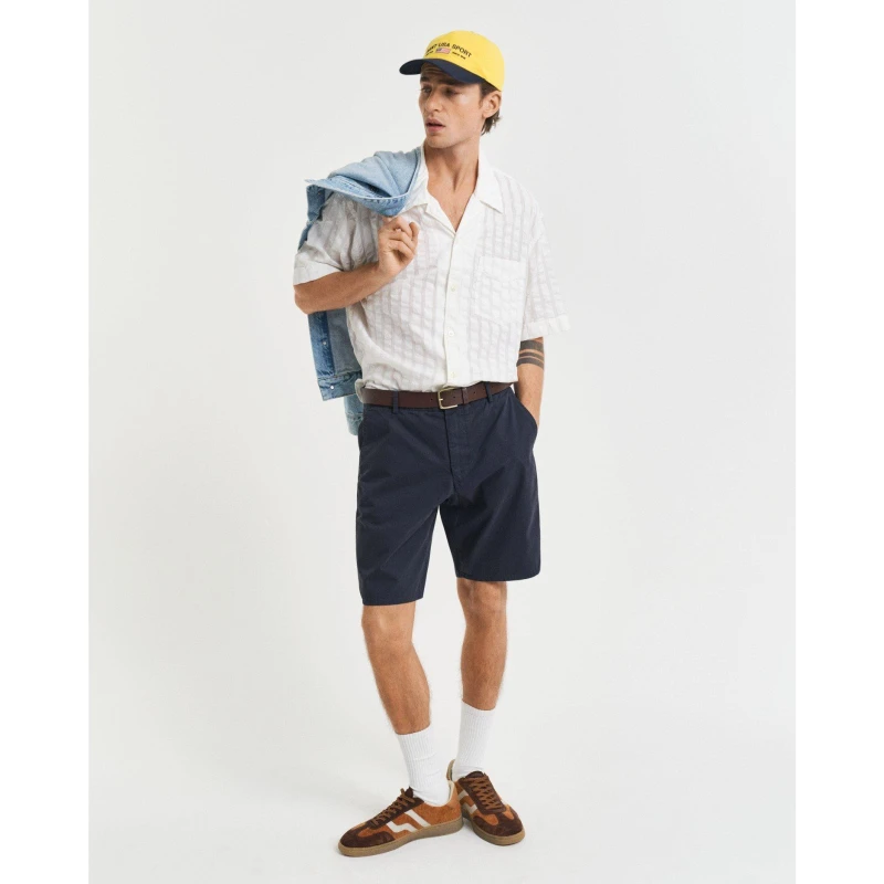Image of Gant Relaxed Fit Chino Shorts Marine male 32W R
