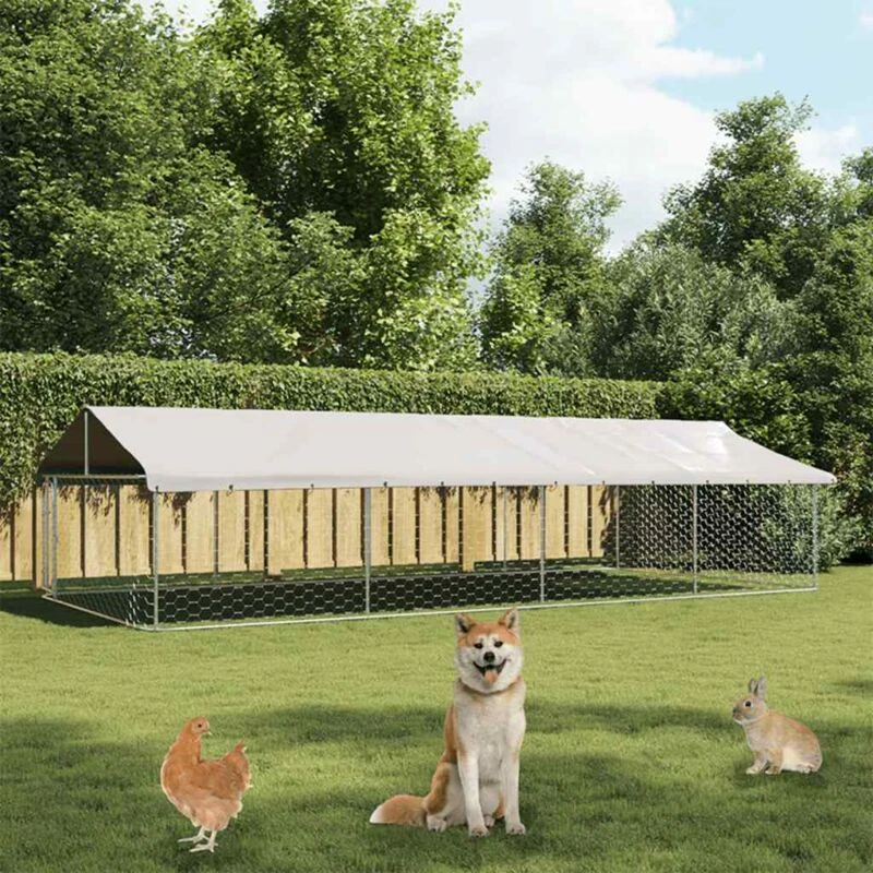 Image of VIDAXL Outdoor Dog Kennel with Roof 600x300x150cm Vidaxl 8720286705117
