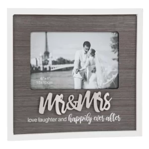 Image of Stylish Script Photo Frame Mr & Mrs