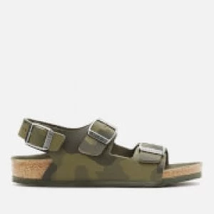 Image of Birkenstock Kids Milano Sandals - Desert Soil Camo Green - EU 33/UK 1 Kids