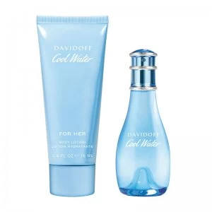 Image of Davidoff Cool Water Woman Gift Set 30ml Eau de Toilette + 75ml Body Lotion