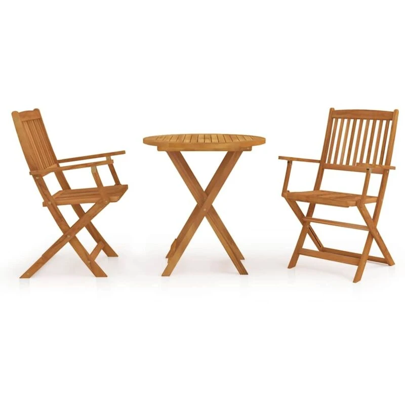 Image of VIDAXL 3 Piece Folding Garden Dining Set Solid Acacia Wood Vidaxl 8720286192450