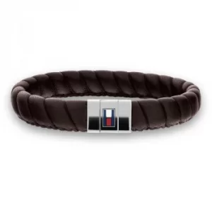 Image of Tommy Hilfiger Jewellery Leather Braided Bracelet
