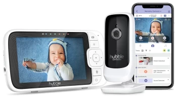 Image of HUBBLE Nursery Pal Link Premium Smart Baby Monitor - White