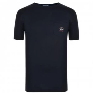 Image of Paul And Shark Pocket Logo T Shirt - Navy