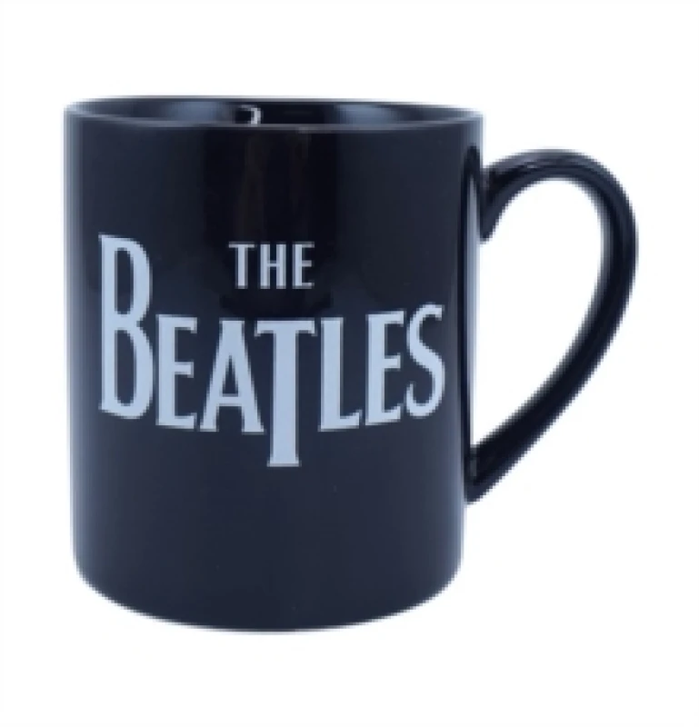 Image of Beatles Classic Drop T Band Logo Mug Black