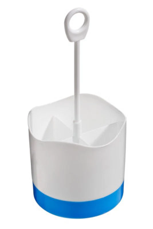 Image of Interiors by Premier Plastic Cutlery Caddy, Cutlery Caddy with 4 Compartment, Cutlery Drainer with Hanging Loop Blue