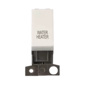 Image of Click Scolmore MiniGrid 13A Double-Pole Ingot Water Heater Switch Polar White - MD018PW-WH