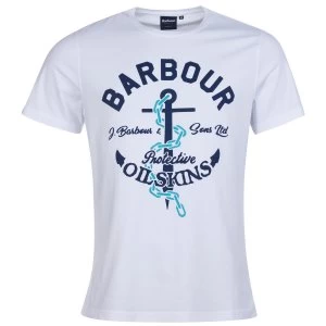 Image of Barbour Mens Amble Tee White Medium