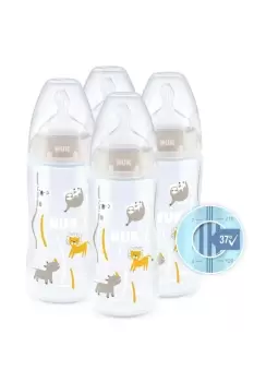 Image of First Choice + Temperature Control 300ml Bottles with Silicone Teats, 4 Pack