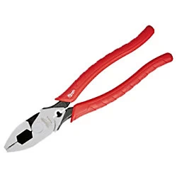 Image of Milwaukee Linemans Crimper Plier 48226100 40 mm Iron Carbide Silver, Red