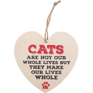 Image of Cats Are Not Our Whole Lives Hanging Heart Sign