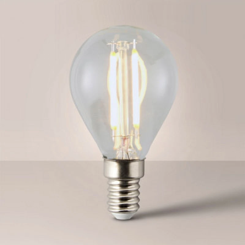 Image of ValueLights 4 Pack E14 Clear Glass Bodied Golfball LED 4W Warm White 2700K 440lm Light Bulb Clear