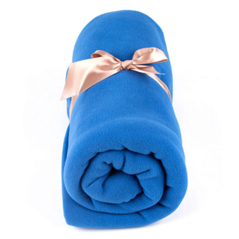 Image of Myga Blue Soft Fleece Yoga Blanket For Warm And Comfortable Practice