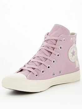 Image of Converse Chuck Taylor All Star Floral Fusion Hi-Tops - Pink, Size 5, Women