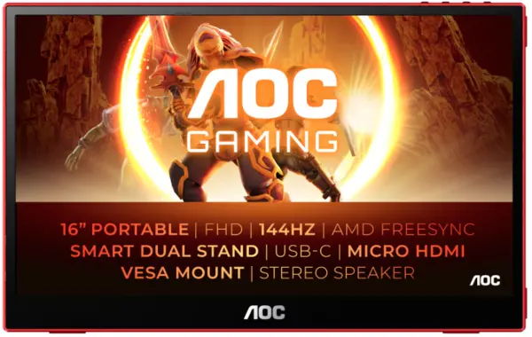 Image of AOC 15.6" 16G3 Full HD IPS Gaming LED Monitor