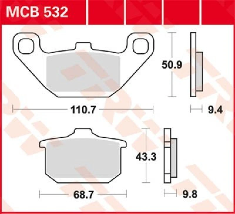Image of TRW Lucas Brake lining MCB532