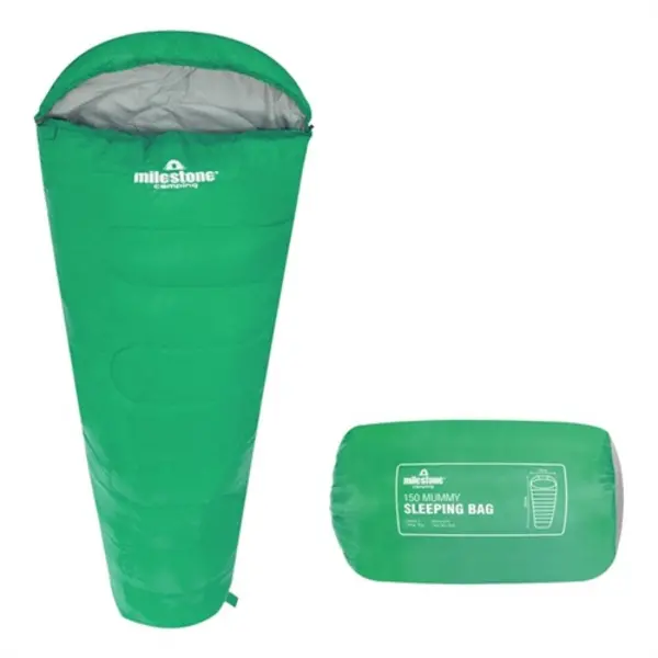 Image of Milestone Mummy Sleeping Bag - Green - Single - 2 Seasons 27029