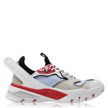 Image of Calvin Klein Jeans Calador Low Top Trainers - Stone/Red/Blue