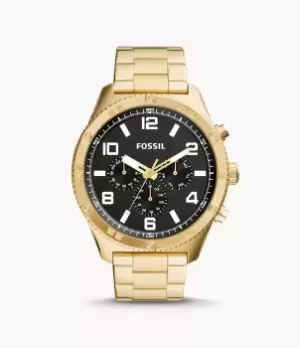 Image of Fossil Men Brox Multifunction Gold-Tone Stainless Steel Watch