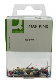 Image of Q Connect Map Pins Pk60 - 10 Pack