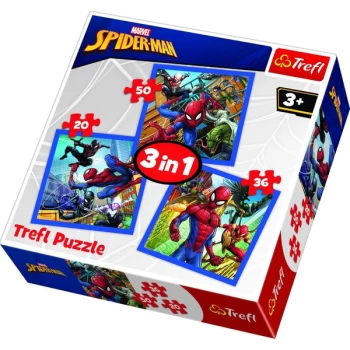 Image of 3 in 1 Spiderman Jigsaw Puzzle - 106 Pieces