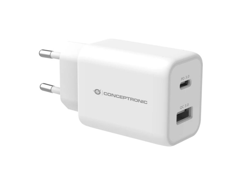Image of Conceptronic ALTHEA 2-Port 33W USB PD PPS Charger. QC 3.0