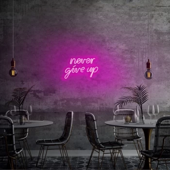 Image of Never Give Up - Pink Pink Wall Lamp
