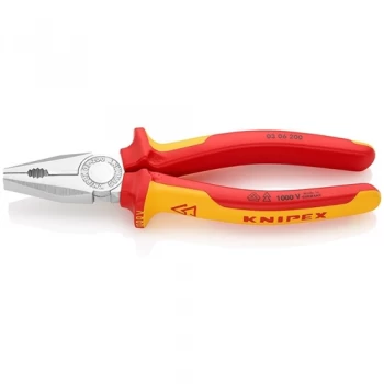Image of Knipex 03 06 200 VDE Comb pliers 200 mm DIN ISO 5746, DIN EN 60900