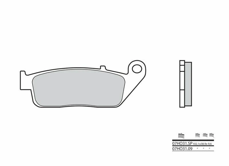 Image of Brembo S.p.A. Street Sintered Metal Brake pads - 07HO31SP