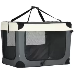 Image of PawHut 91cm Foldable Pet Carrier for Cats and Large Dogs - Grey