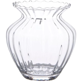Image of Hotel Collection Hourglass Optical Swirl Vase - Clear