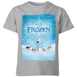Image of Disney Frozen Snow Poster Kids T-Shirt - Grey - 9-10 Years