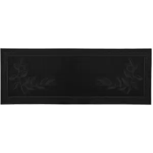 Image of JVL - Foliage Scraper Rubber Pin Patio Doormat, 45x120cm, Black