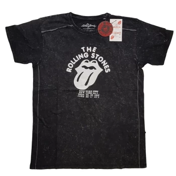 Image of The Rolling Stones - NYC '75 Unisex Medium T-Shirt - Black