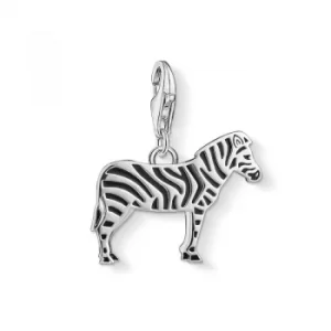 Image of Ladies Thomas Sabo Sterling Silver Charm Club Zebra Charm