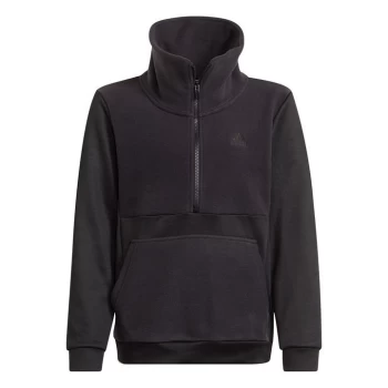 Image of adidas GR Quarter Zip Sweater Junior Girls - Black
