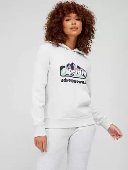 Image of Superdry Vintage 90s Terrain Hoodie - Grey, Size 12, Women