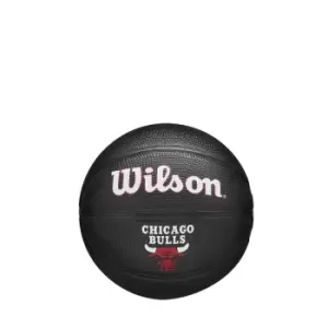 Image of Wilson Nba Chicago Bulls Tribute Mini Basketball, Black, Unisex, Balls & Gear, WZ4017602XB3