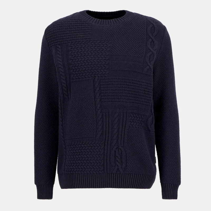 Image of Barbour Casey Cable-Knit Jumper Navy male XL
